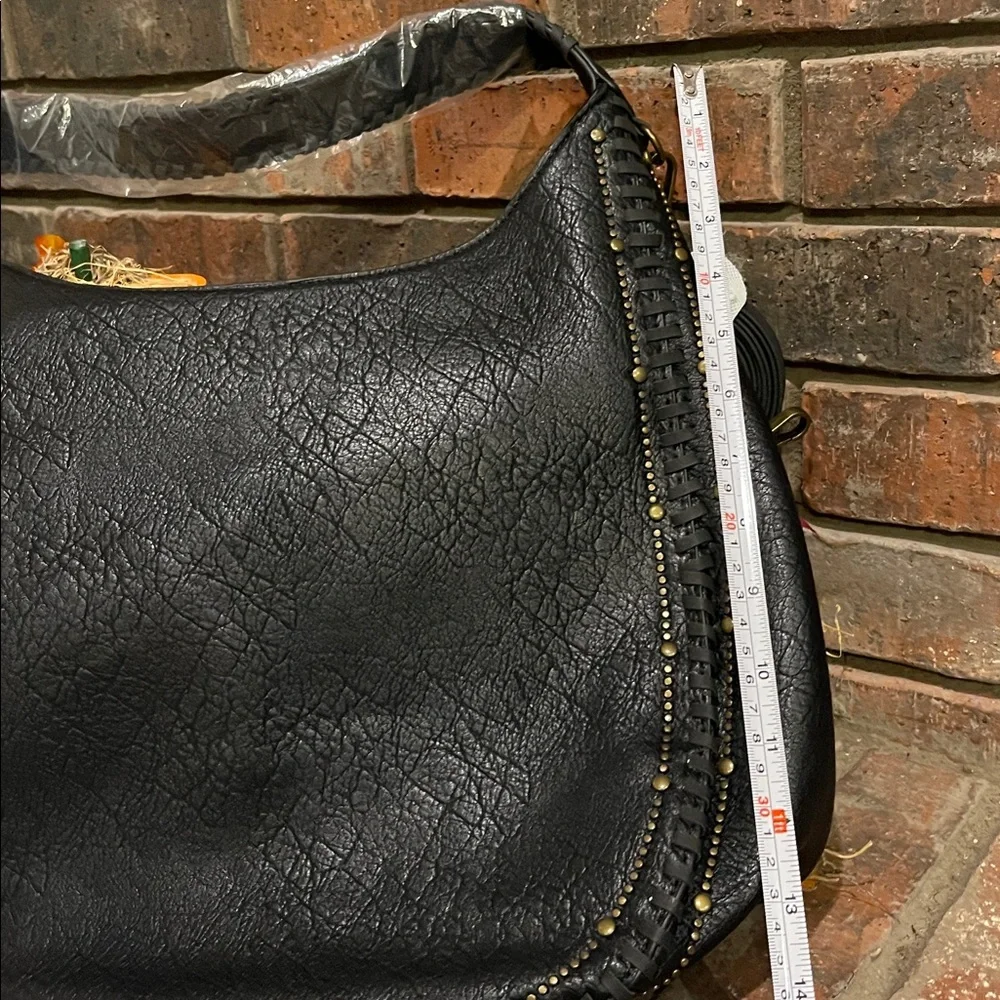 Elegant Black Hobo Bag with Dust Bag